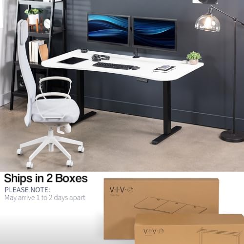 VIVO White 60 x 24 in Standing Desk, DESK-KIT-E2B1W