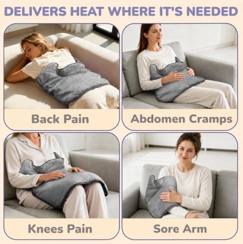 Heating Pad for Back Pain Relief, Weighted Heating Pad for Period Cramps