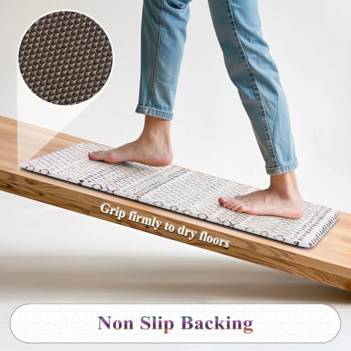 KIMODE Kitchen Mats 2PC Cushioned Anti Fatigue Boho Kitchen Rugs Home Decor