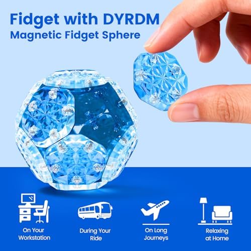 Magnetic Fidget Sphere, Adult Fidget Toy for Focus & Stress Relief