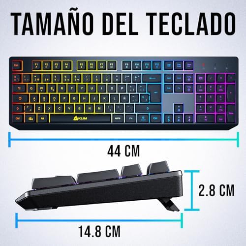 Chroma Wireless Gaming Keyboard, Spanish QWERTY Layout, Lightweight Silent