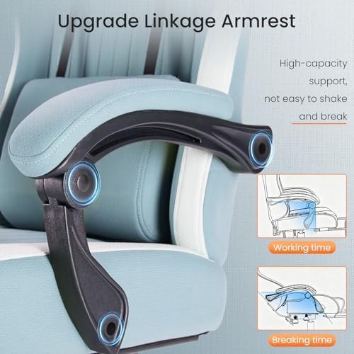 DUMOS Ergonomic Gaming Chair with Footrest, Video Game Chairs