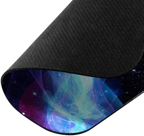 Non-Slip Rectangle Mousepad, WIRESTER Glowing Space Wave Mouse Pad for Home, Office and Gaming Desk