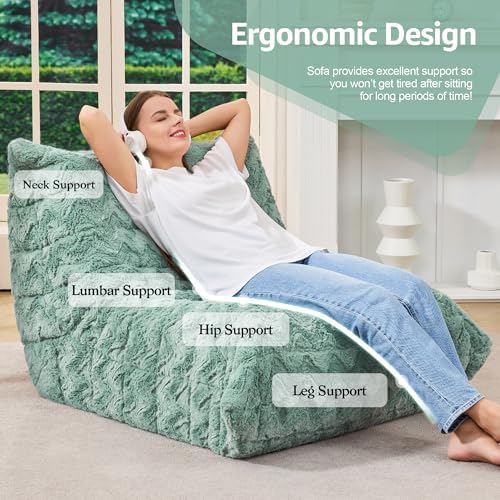Hobestluk Big Bean Bag Chairs for Adults Fireside BeanBag Couch Togo Sofa