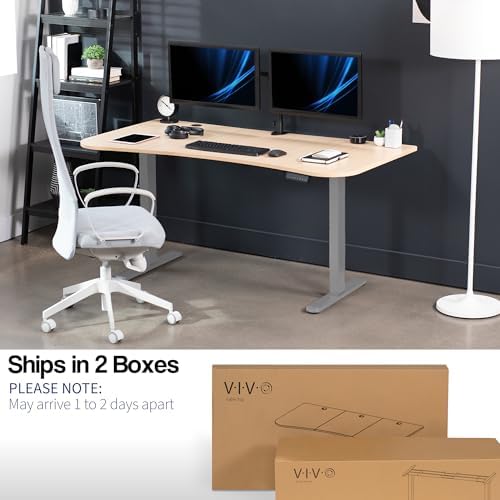 VIVO Light Wood 60 x 24 in Standing Desk, DESK-KIT-E2G1C