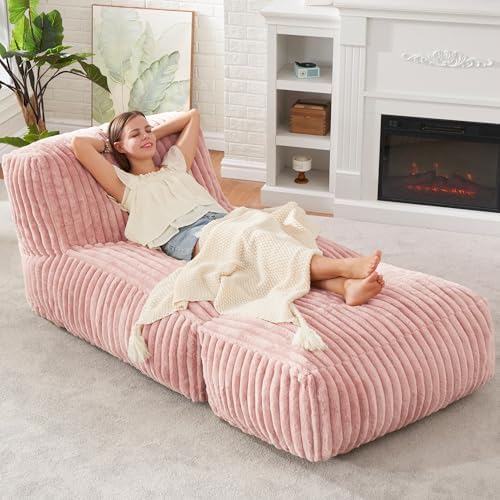 Hobestluk Large Bean Bag Chairs Sofa for Adults Giant BeanBag Couch Lounger