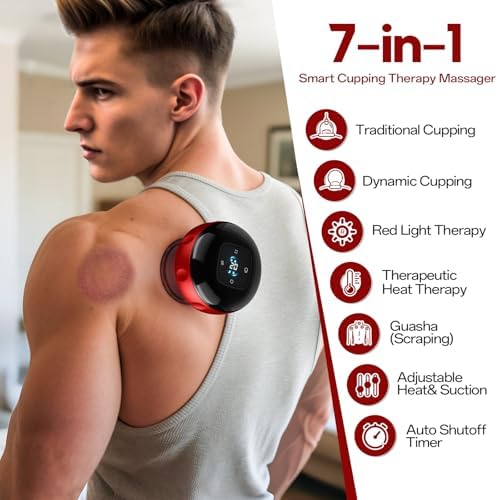 8 Pack Cupping Set,Smart Cupping Massager,Cupping Set with 2 Modes for Targeted Muscle Soreness,Tighter Skin,Cupping Kit with 20 Levels Suction and Heat