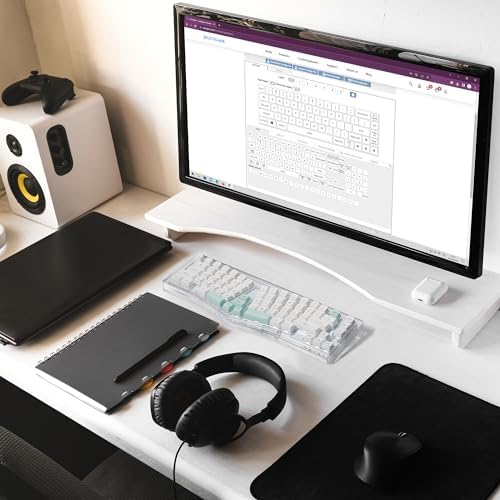 SurnQiee Programmable Bluetooth & Wired Mechanical Keyboard with Backlight, QMK Compiled Crystal Wireless, Hot-Swappable Silent Switch, Ergonomic 70% Layout