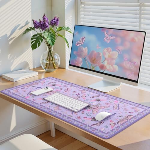 iCasso Purple Large Mouse Pad, Desk Matt for Desktop