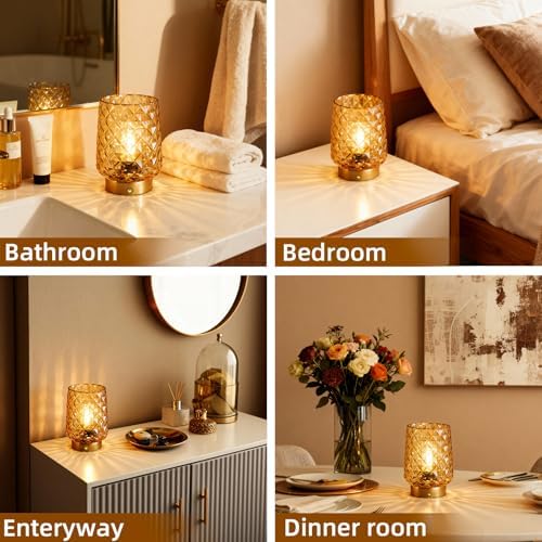 MJ PREMIER Rechargeable Table Lamp Smalll Cordless Lamp Dimmable Brightness