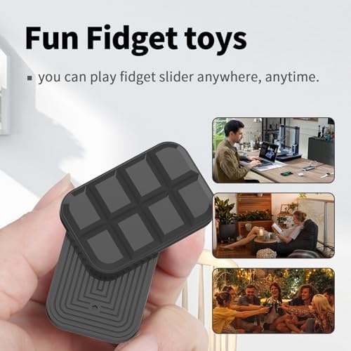 Fidget Toys Adults Metal Fidget Slider Magnetic EDC Haptic Fidget Toys for Adults (Chocolate Black)