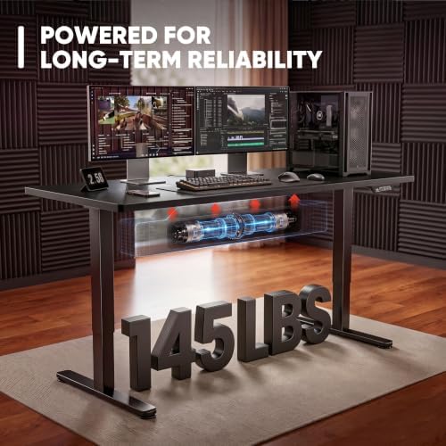 Furmax 55 Inches Electric Height Adjustable Standing Desk Home Office Desk