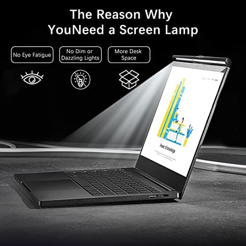 Wodgreat Laptop Monitor Lamp, Eye Care LED Screen Light Bar No Screen Glare