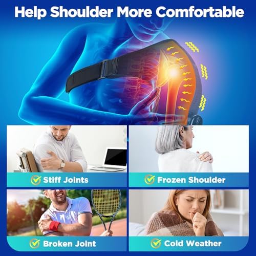 Cordless Shoulder Heating Pad & Massager with Vibration, FSA ⁄ HSA Eligible