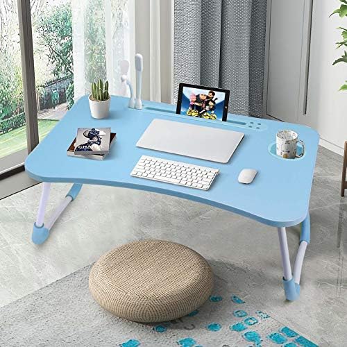 Slendor Foldable Lap Desk with Cup Holder for Bed, Couch, Floor