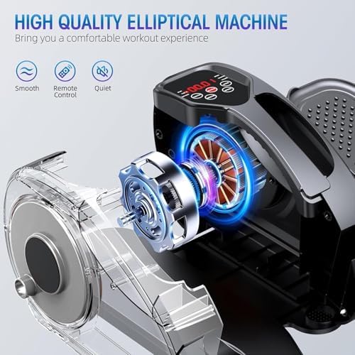 Tappio Under Desk Elliptical, Electric Foot Pedal Exerciser, Fully Assembled Seated Elliptical, Compact Portable Elliptical Machine Trainer with Remote Control, Mini Elliptical Leg Exerciser for Home
