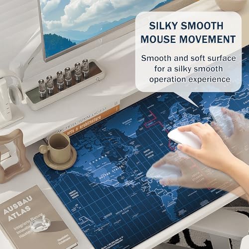 Mouse Pad Gaming - Desk Mat for Keyboard and Mouse - Large Mouse Pad for Desk, Mousepad (35.4" X 15.7") with Non-Slip Base, Desks Pad Mat Office and Home