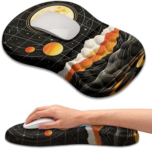 Ergonomic Mouse Pad with Wrist Rest, Memory Foam Wrist Support,Massage Bump