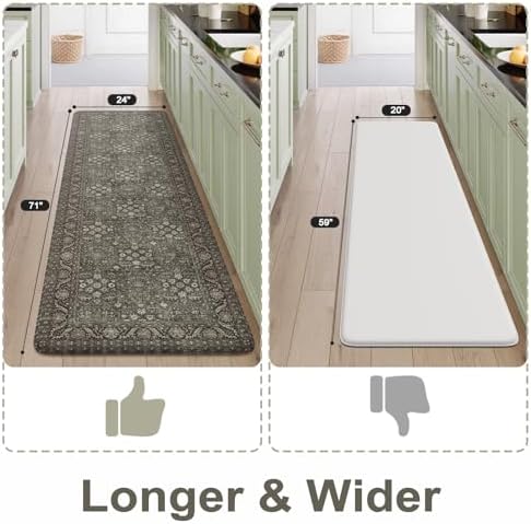 KIMODE Anti Fatigue Mats for Kitchen Floor, Farmhouse Kitchen Runner Rugs