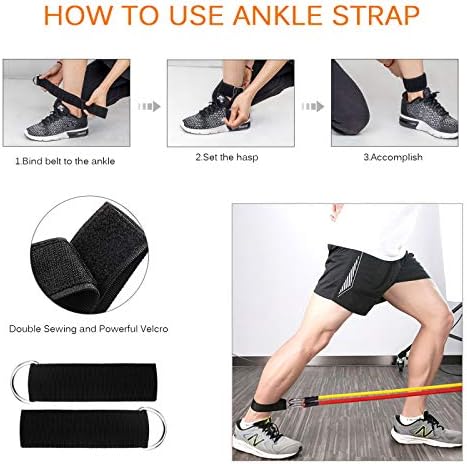 Resistance Bands Set, Workout Bands with Handles, 5 Levels