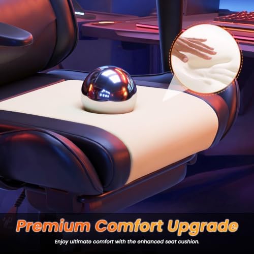 BestOffice Massage Gaming Chair with Footrest, Office Desk Chair, Black