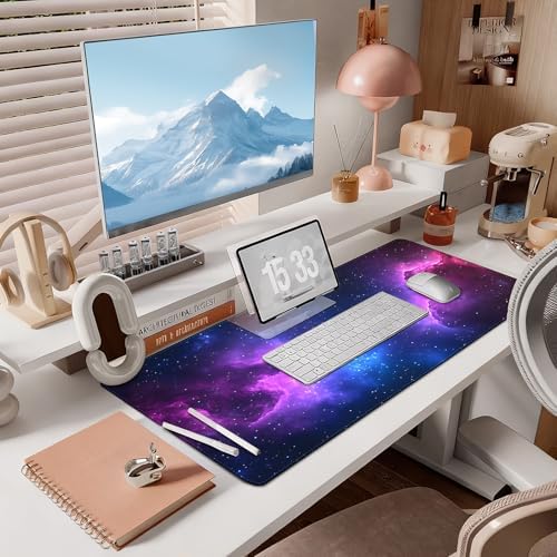Mouse Pad Gaming - Desk Mat for Keyboard and Mouse - Large Mouse Pad for Desk, Mousepad (35.4" X 15.7") with Non-Slip Base, Desks Pad Mat Office and Home
