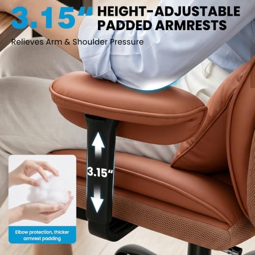 ALLGOD Office Desk Chair, Big and Tall Computer Gaming Chair with footrest