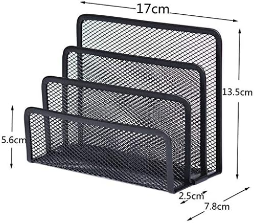 Office Desk Organizer, 3-Section Vertical Compartments Mesh File Sorter