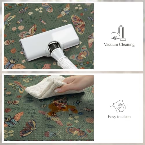 LEEVAN Anti Fatigue Kitchen Mats, Botanical Cushioned Kitchen Runner Rugs