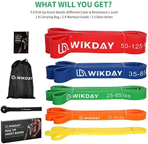 WIKDAY Resistance Bands for Working Out with Door Anchor