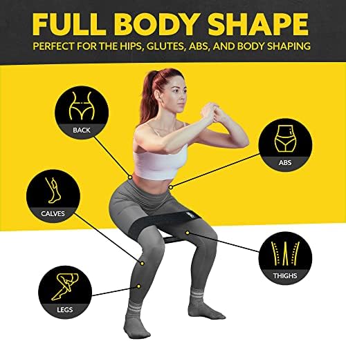 Fabric Resistance Bands for Working Out, 3-Pack for Legs and Glutes