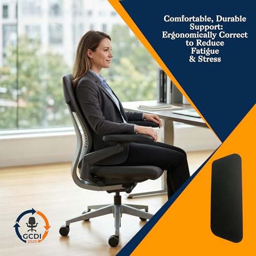 Replacement Black Arm Pads for Gesture Office Chair – Fits 360° Fully Adjustable & Fixed Arms, 1 Pair (Right & Left) Compatible with Task & Stool Chair, Fixes Peeled or Cracked Arm Pads