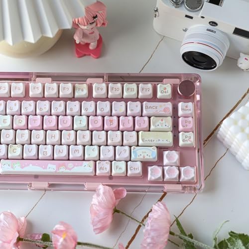 MechLands Feker Alice98 Ergonomic 98 Keys Custom Mechanical Keyboard with KiiBoom x Maorbeng Meow Meow Squad Keycaps Set