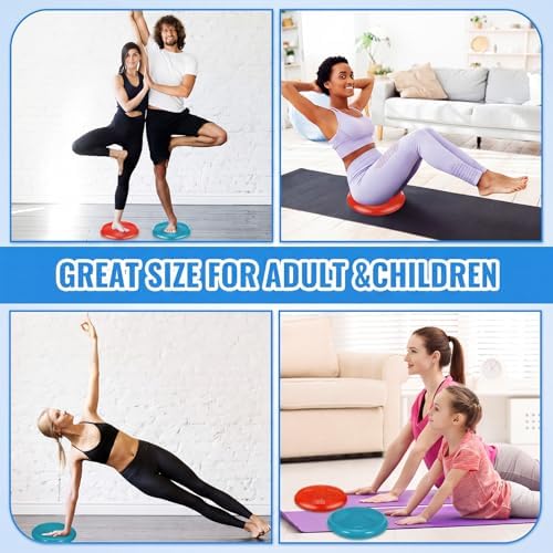 Outus 2 Pcs Balance Disc Kids Inflated Wobble Cushion