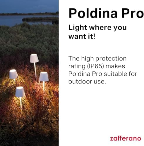 Zafferano, Poldina Pro, Rechargeable Cordless Lamp, Orange