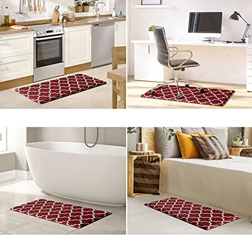 WISELIFE Kitchen Mats and Rugs Cushioned Anti-Fatigue, 17.3"x 39", Red