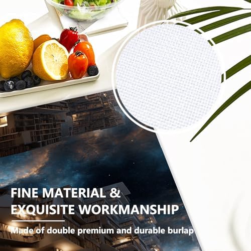 Infinite Library Nebula Shelves Linen Placemats, Floating Books Cosmic Backdrop Table Mats for Table Washable Heat Insulation Thick Dining Mat, Indoor/Outdoor 12X18 in 4 Pcs