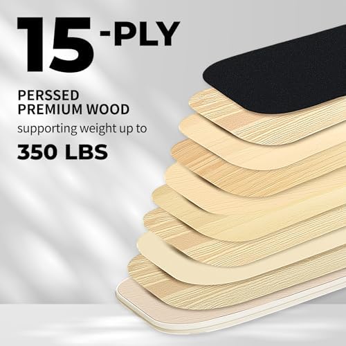 Balance Board for Adults, Wooden Surf Trainer with Roller