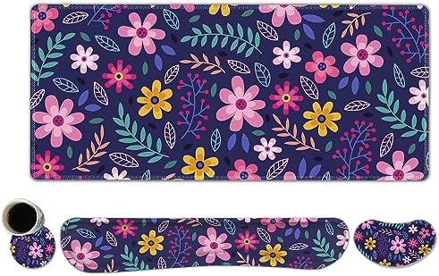 ToLuLu Extended Gaming Mouse Pad, Memory Foam Keyboard Mouse Wrist Rest Set