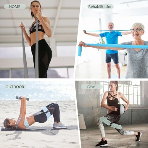 HIMESPORNER Wide Fabric Resistance Bands for Working Out 3 Level