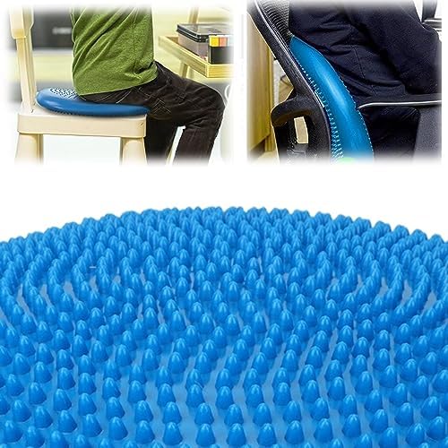 Inflated Wobble Cushion, Balance Training, Inflated Core Strengthening Balance Disc, Disc, Stability Sensory Wiggle Disc to Improve Sitting Posture(Pink and blue are shipped randomly)