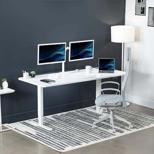 VIVO White 71 x 30 in Standing Desk, DESK-KIT-2W7W