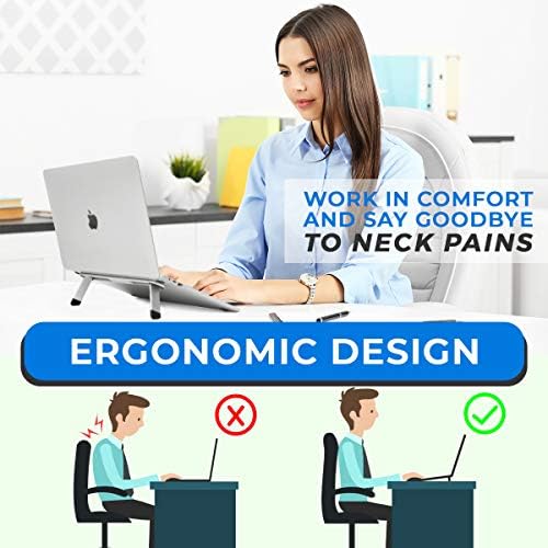 Portable Laptop Riser–Self-Adhesive Aluminum Foldable Laptop Stand