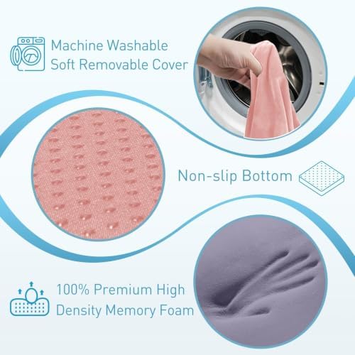 BlissTrends Extra Thick Seat Cushion for Office Chair & Car Seat, Pink
