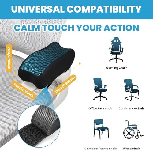 Gel Memory Foam Armrest Pads, 2 Pack