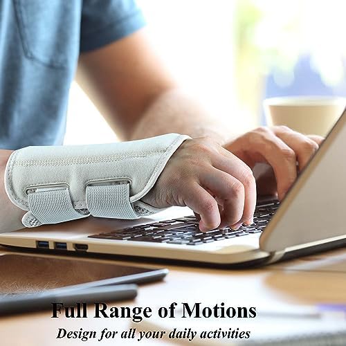Carpal Tunnel Wrist Brace, Adjustable Wrist Support Brace, Night Wrist Sleep Supports Splints Arm Stabilizer (Left Hand, S/M, Pink)
