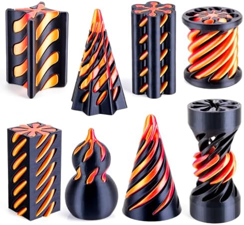 8-Pack Impossible Cone Fidget Toys, 3D Printed Passthrough Set
