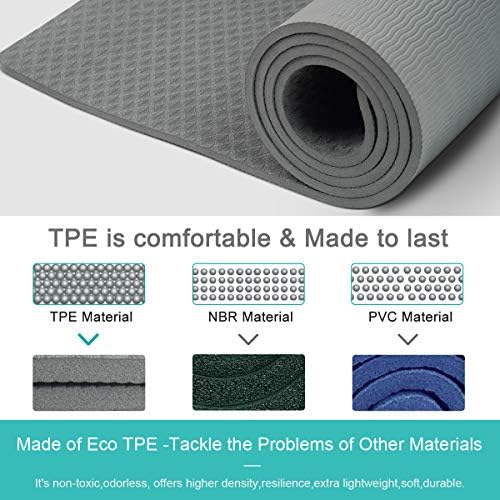 Extra Large Yoga Mat 72" x 26" - Non Slip Exercise Mat 8mm Thick Eco Friendly with Carrying Strap for Yoga, Pilates, Home Workouts & Floor Fitness