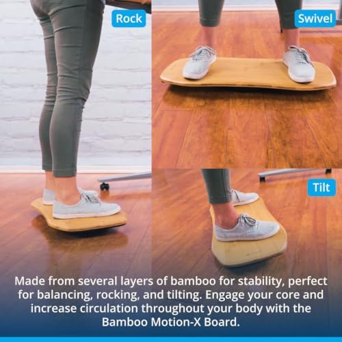 UPLIFT DESK Motion-X Balance Board - 27" Ergonomic Wobble Board for Standing Desks, Anti-Fatigue Support for Core Engagement & Stability