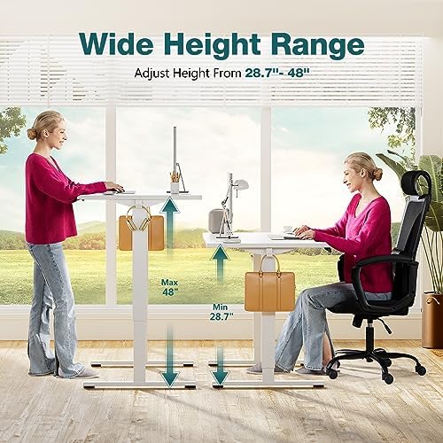 Sweetcrispy Electric Standing Desk, Computer Desk, 63x24 Inch